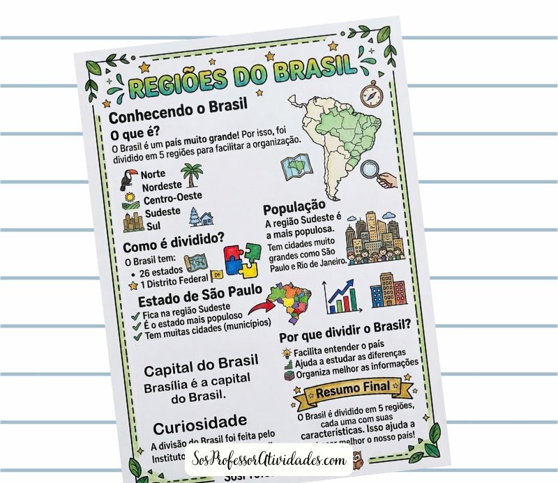 Folha Conceitual das Regiões do Brasil