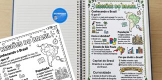 Folha Conceitual das Regiões do Brasil para Imprimir Folha conceitual