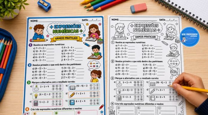 Atividade de expressões numéricas para o 4º e 5º/26 Atividade de expressões numéricas para o 4º e 5º ano