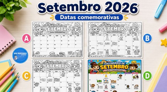 Setembro 2026: Calendário com Datas Comemorativas Setembro 2026