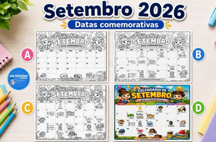Setembro 2026: Calendário com Datas Comemorativas Setembro 2026