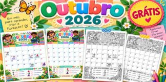 Calendário de outubro 2026 Calendário de outubro 2026