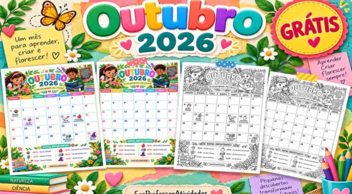 Calendário de outubro 2026 Calendário de outubro 2026