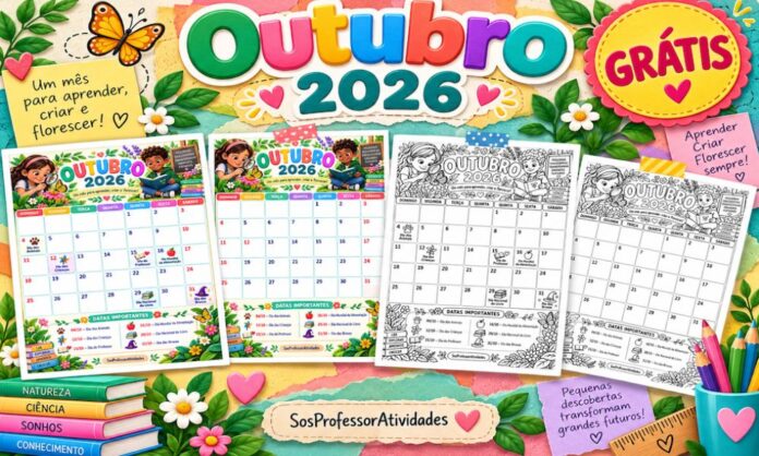 Calendário de outubro 2026 Blog NOVO Calendário de outubro 2026