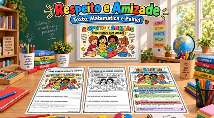 Respeito e Amizade: Atividade Gratuita Respeito e Amizade