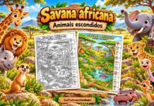 Savana africana: animais escondidos Savana africana