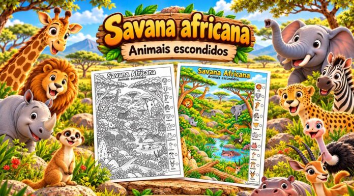 Savana africana: animais escondidos Savana africana