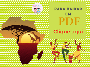 Molde de Turbante Afro para colorir, recortar e montar Turbante