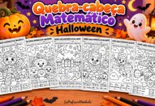 Quebra-cabeça Matemático Halloween 26 Quebra-cabeça matemático Halloween