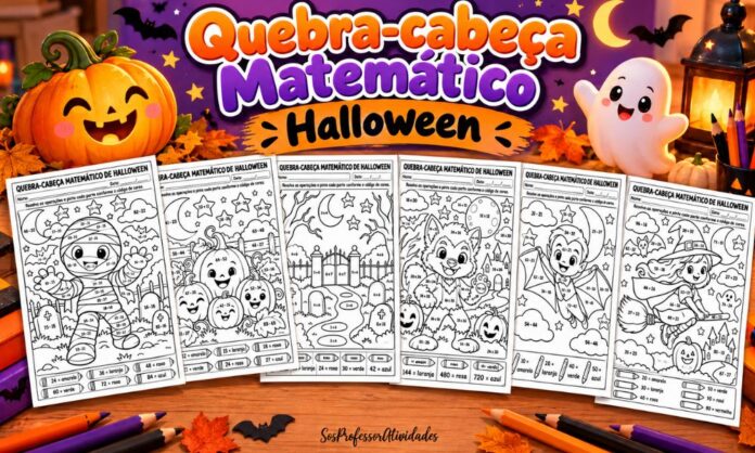 Quebra-cabeça matemático Haloween Blog NOVO Quebra-cabeça matemático Halloween